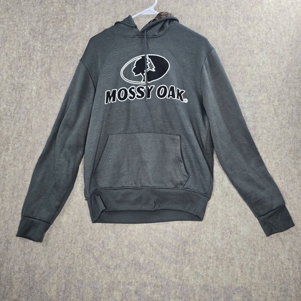 Mossy Oak Gray Hooded Sweatshirt M - 100% Polyester